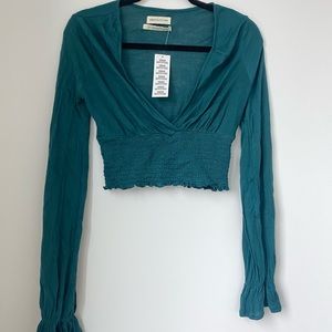 Emerald Green urban outfitters long sleeve top